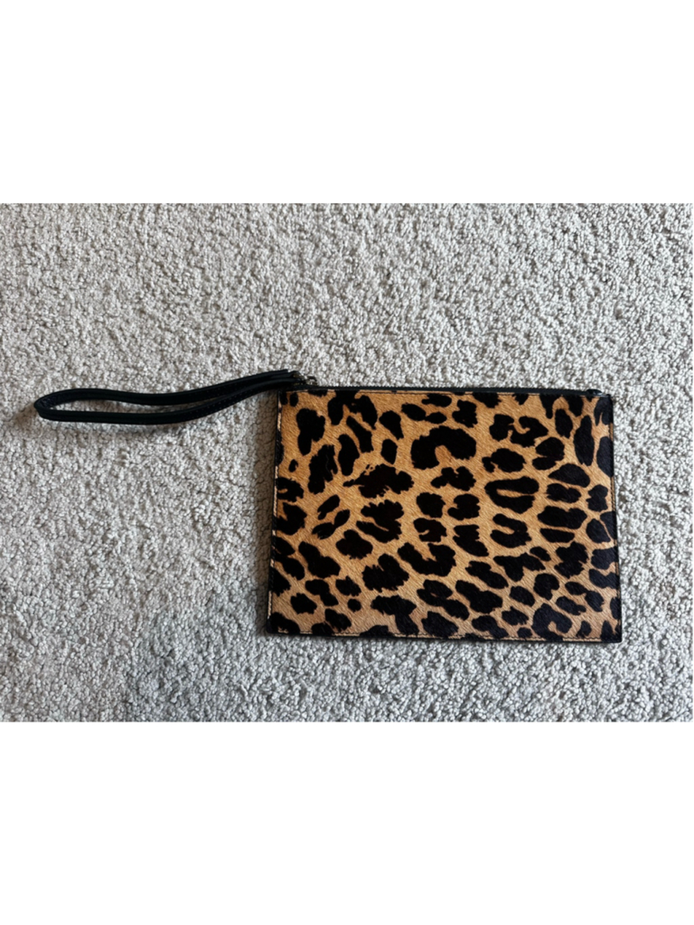 Women's Lucky Brand Leopard Print Wristlet Clutch, One Size, Black/Brown